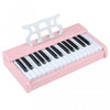 Costway Clavier de Piano pour Enfants 30 Touches avec Pupitre Amovible et Fonction Demarrage a Une Touche - Rose