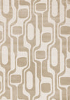 Carpette Leopold beige et crème de style moderne du milieu du 20e siècle - 7 pi 10 po x 10 pi 6 po