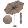 Costway Parasol de Patio 10ft exterieur avec pied de parasol rond robuste de 59 LBS