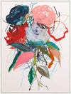Œuvre d’art encadrée « Floral Abstract » sur toile - 31 po x 41 po
