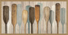 Œuvre d’art en lin texturée et encadrée « Boat Paddles » - 26 po x 50 po