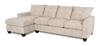 Sofa-lit sectionnel de gauche personnalisable Arc de Sofa Lab fabriqué au Canada en tissu - Plush Parchment