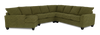 Sofa sectionnel de gauche 4 pièces avec fauteuil enveloppant personnalisable Arc de Sofa Lab fabriqué au Canada en tissu - Chenille Moss