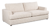 Sofa personnalisable Curve de Sofa Lab de 88 po fabriqué au Canada en tissu - Chenille White