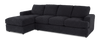 Sofa-lit sectionnel de gauche personnalisable Curve de Sofa Lab fabriqué au Canada en tissu - Teddy Raven