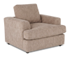 Fauteuil personnalisable Curve de Sofa Lab de 40 po fabriqué au Canada en tissu - Chenille Praline