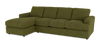 Sofa avec fauteuil long de gauche personnalisable Curve de Sofa Lab fabriqué au Canada en tissu - Chenille Moss
