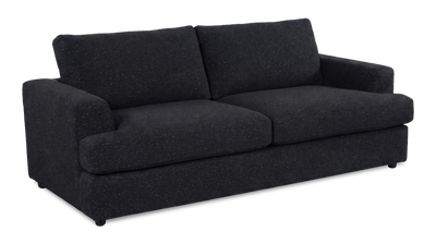 Made in Canada Customizable Sofa Lab Curve 88" Fabric Sofa Bed - Teddy Raven | Sofa-lits personnalisable Curve de Sofa Lab de 88 po fabriqué au Canada en tissu - Teddy Raven