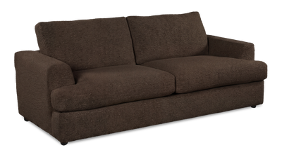 Made in Canada Customizable Sofa Lab Curve 88" Fabric Sofa Bed - Teddy Walnut | Sofa-lits personnalisable Curve de Sofa Lab de 88 po fabriqué au Canada en tissu - Teddy Walnut