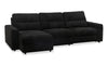 Sofa sectionnel modulaire à coulissement et inclinaison électriques de gauche Elevate de Scott Living 3 pièces en tissu de chenille - Ebony