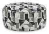 Pouf courbé personnalisable de Sofa Lab de 38 po fabriqué au Canada en tissu - tissu décoratif Onyx