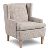 Fauteuil d’appoint à oreilles personnalisable de Sofa Lab de 30 po fabriqué au Canada en tissu - tissu décoratif Rust