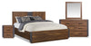 Ensemble de chambre à coucher Dante de Scott Living 6 pièces avec lit, commode, miroir et table de nuit, brun - format très grand lit