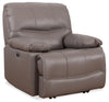 Fauteuil à inclinaison électrique Franco de 42,5 po en cuir véritable avec position zéro gravité et port USB - gris