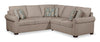 Sofa sectionnel de gauche Haven de Scott Living 2 pièces en tissu de chenille - taupe