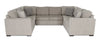 Sofa-lit sectionnel Legend 3 pièces fabriqué au Canada en tissu de chenille - beige platine