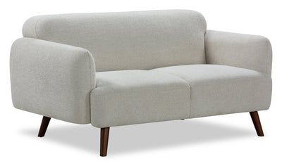 Sadie 63" Fabric Loveseat with Rubberwood Legs – Sand | Causeuse Sadie de 63 po en tissu avec pattes en hévéa - sable
