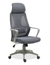Chaise de bureau réglable Bennet de 24.4 po en mailles - grise