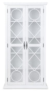 Armoire vitrée Frances de 36 po avec portes en verre - blanche