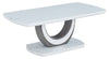 Table à café moderne Brimley de 47,25 po - blanche et grise