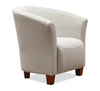 Fauteuil d’appoint Ethan de style gondole de 31 po en tissu d’apparence lin avec pattes en bois - lin