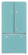 Réfrigérateur Classic Rétro par Unique de 36 po et de 21,4 pi3 de profondeur comptoir - turquoise brume marine - UGP-595L T AC