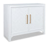 Armoire décorative Keena de 40 po en bois massif - blanche