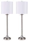 Ensemble 2 lampes de table de 30 po en nickel brossé