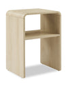Table de nuit Odin de 18 po (l) x 25,75 po (H) avec tablette de rangement - naturelle