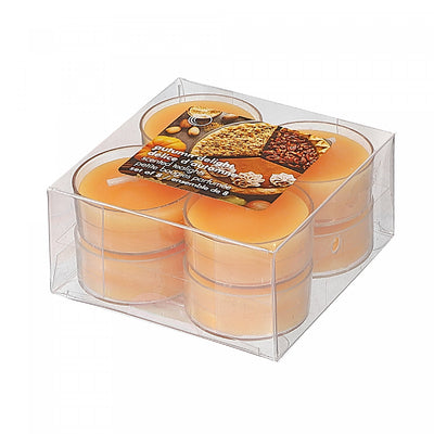 8 Pk Scented Tealights Autumn Delight - Set of 2 Candle|Paquet de 8 bougies chauffe-plats parfumées à arôme de délice d’automne - ensemble de 2 paquets de bougies