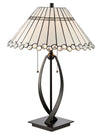 Lampe de table Hudson de 26 po de style Tiffany avec verre soufflé à la main