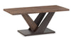 Table à café moderne Kinsley de 43,3 po - bois brun foncé