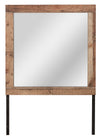 Miroir de commode de chambre à coucher rustique Mojave - brun naturel