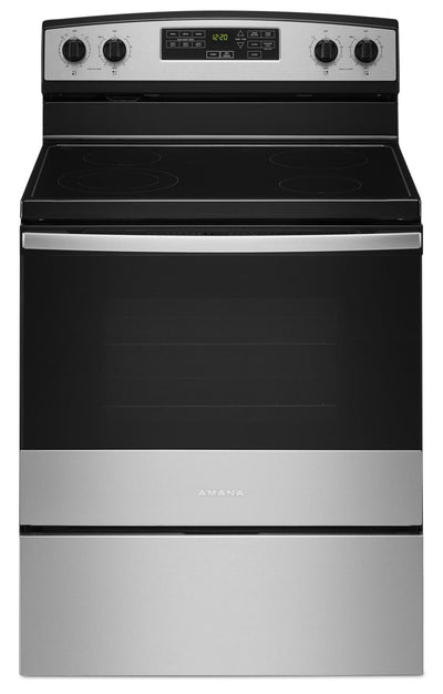 Amana 4.8 Cu. Ft. Electric Range with Self-Clean - Stainless Steel - YAER6603SMS | Cuisinière électrique Amana de 4,8 pi³ avec autonettoyage - acier inoxydable - YAER6603SMS