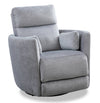 Fauteuil pivotant, coulissant et inclinable Ember de 36 po en tissu - coton argenté