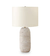 Lampe de table de 28 po en résine texturée crème