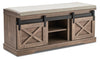 Banc Gavin de 47,25 po avec rangement pour chaussures - noisette