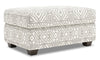 Pouf de rangement personnalisable The Trunk de Sofa Lab de 39 po fabriqué au Canada en tissu - Greystone multicolore