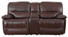Causeuse à inclinaison électrique Franco de 79 po en cuir véritable avec position zéro gravité, console de rangement et ports USB - brune