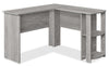 Bureau en forme de L Eason de 47 po avec tablette - gris
