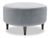 Pouf personnalisable The Curve de Sofa Lab de 31 po fabriqué au Canada en tissu de velours - gris