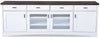 Meuble pour téléviseur Emry de 84 po avec rangement et système de gestion des câbles pour téléviseurs jusqu’à 90 po - blanc