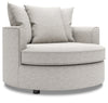 Fauteuil d’appoint enveloppant Sofa Lab personnalisable de 48 po fabriqué au Canada en tissu de chenille - argenté Luxury Silver