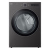 Sécheuse électrique intelligente LG de 7,4 pi³ avec vapeur - acier noir - superposable - DLEX6700B