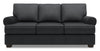 Sofa personnalisable Roll de Sofa Lab de 86 po fabriqué au Canada en tissu d’apparence lin avec accoudoirs enroulés - gris Pax Pepper