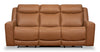 Sofa à inclinaison électrique Prescott de Scott Living de 88,5 po en cuir véritable avec appuie-têtes électriques - brun courge musquée
