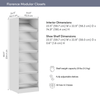 Bestar Florence 25" Modular Shoe Shelf Closet System with LED Light - White|Système de garde-robe modulaire Florence de Bestar de 25 po avec tablette pour chaussures et éclairage à DEL - blanc