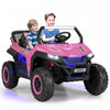 Costway 12v 2-seater Kids Ride On UTV RC Electric Vehicle Suspension W/ Lights & Music