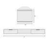 Nordika Slim 72" Wall-Mounted TV Stand with 2 Storage Cabinets - Light Walnut | Meuble pour téléviseur mural mince Nordika de 72 po avec 2 armoires de rangement - noyer clair