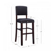 Monaco Faux Leather Barstool - Espresso|Tabouret bar Monaco en similicuir - espresso